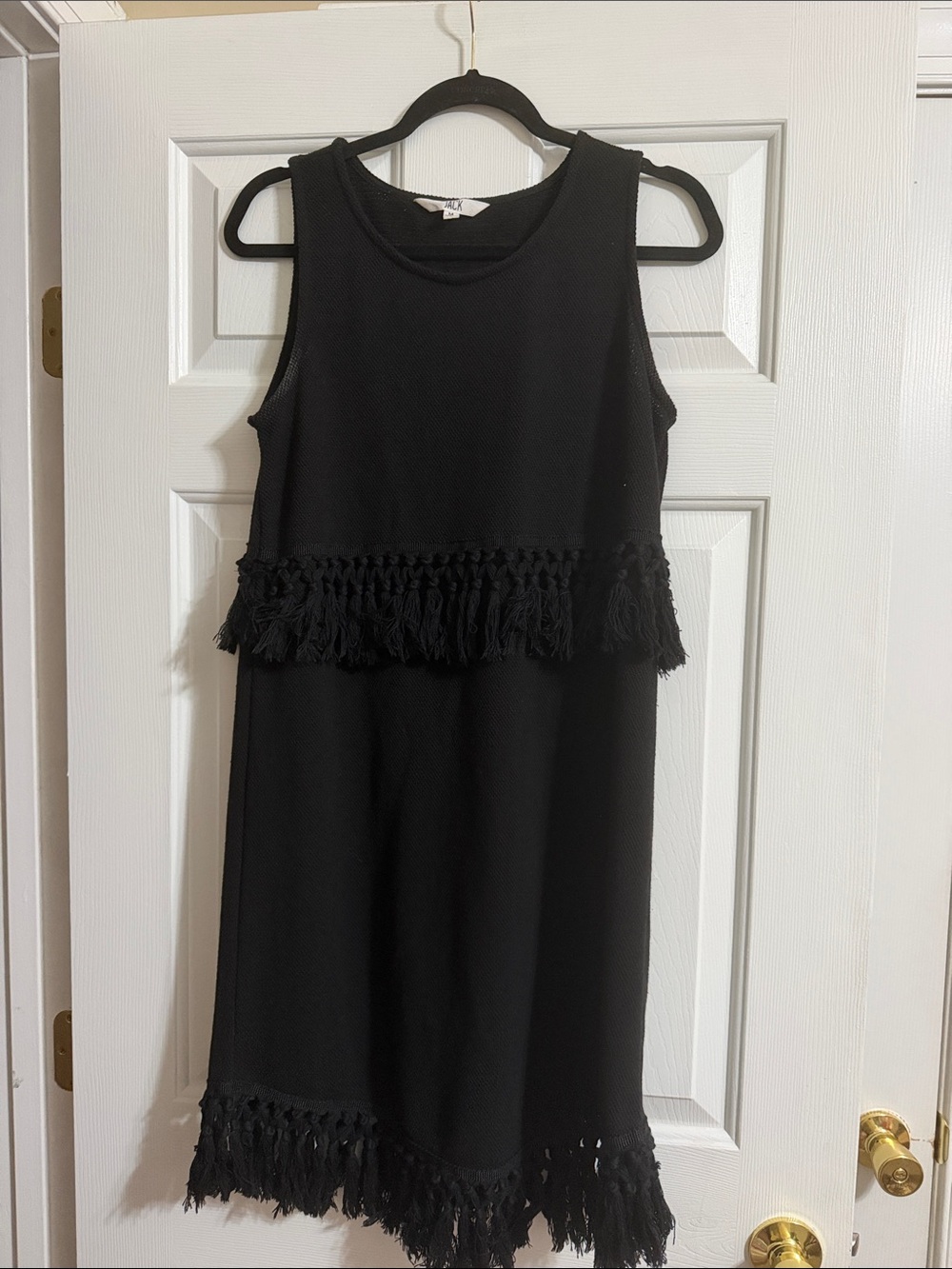 Jack by BB Dakota Women's Black Sleeveless Tassel Dress Size Medium
